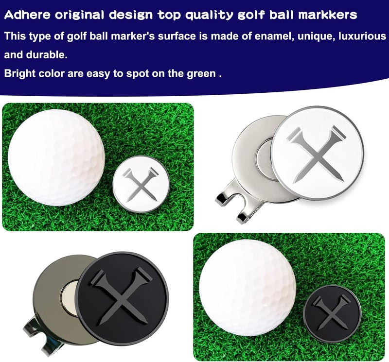 Adhere Golf Ball Markers Personlized Logo Enamel with A Strong Magnetic Hat Clips A Premium Golf Gifts for Golfer - Image 4